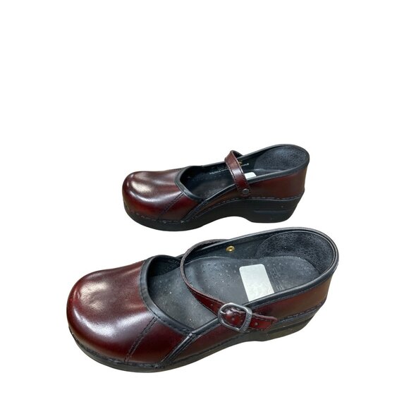 Dansko womans Burgundy Leather Mary Jane Clogs Nursing shoes Size 36/5.5-6 SKU 9 - Picture 3 of 16